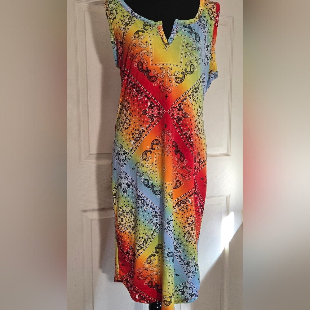 Love J Orange Red Sheath Midi Dress